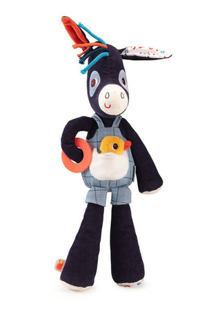 LILLIPUTIENS Przytulanka aktywizująca wielofunkcyjna Osiołek Ignace 9 m+