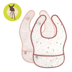 Lassig Zestaw śliniaków wodoodpornych 6 m+ Garden Explorer Ślimak 2 szt.