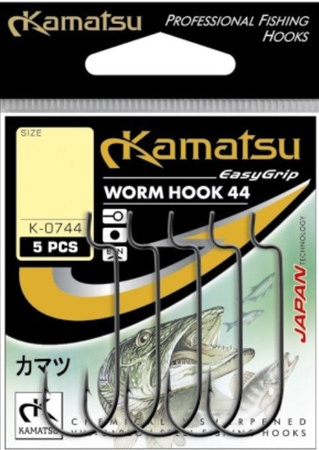 HACZYKI DO DROP SHOT, BOCZNY TROK WORM HOOK 44 ROZMIAR 2/0 KAMATSU 513900320