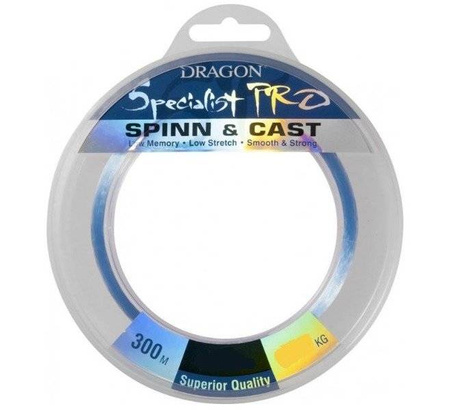 Żyłka  SPECIALIST Pro SPINN & CAST 300 m 0.35 mm/14.40 kg jasnoniebieska    DRAGON TDC-31-09-235