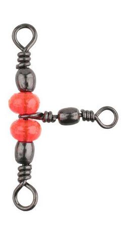 KRĘTLIK POTRÓJNY BARYŁKOWY Z KORALIKAMI - BN - rozm. 14*16 - op.5szt. MIKADO AMA-A1503-14-16