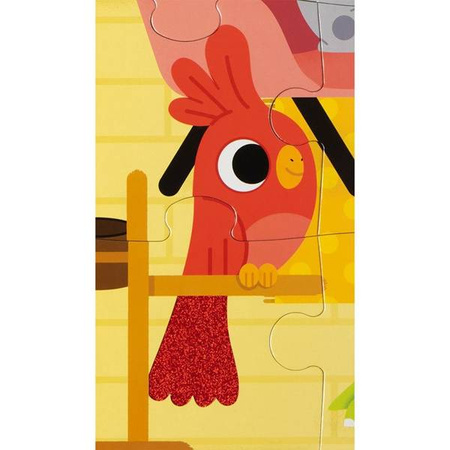 Puzzle sensoryczne 20 elementów Zwierzęta domowe, Janod