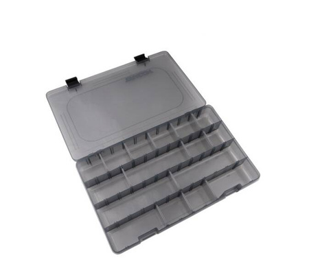 Pudełko na przynęty sztuczne  M 27 x 18.5 x 4.5 cm gunsmoke    DRAGON CNS-68-00-002