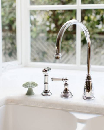 EZPZ Silikonowa myjka czyścik do naczyń bez bakterii pastelowa zieleń