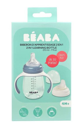 Beaba Butelka treningowa 2 w 1 tritanowa 210 ml windy blue