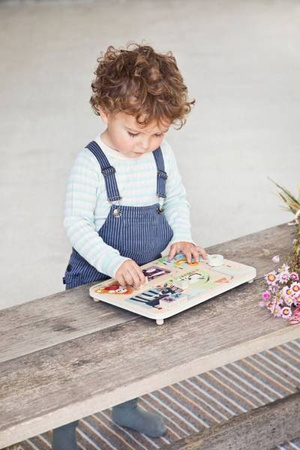 LILLIPUTIENS Drewniany labirynt sensoryczny Farma 18 m+