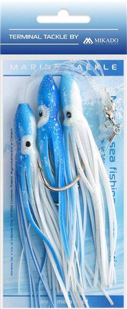 ZESTAW MORSKI - OCTOPUS RIG 12 cm - hak 3x7/0 (BLUE/WHITE) MIKADO LS-A150-06