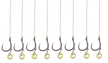 PRZYPON METHOD FEEDER - Z GUMKĄ - hak z zadziorem nr 6 / plecionka: 0.16mm/10cm - op.8szt. MIKADO HMFB213G-6