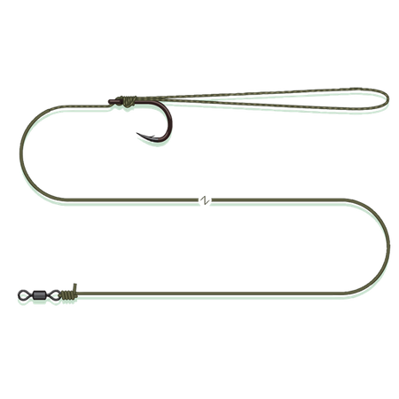 PRZYPON SUMOWY W OTULINIE DO PELLETU 60CM 0.75MM/1.20MM ROZMIAR 2/0 SINKING MADCAT (70971)