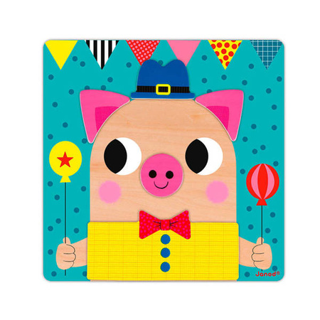 Układanka drewniana magnetyczna Zwierzątka, Janod