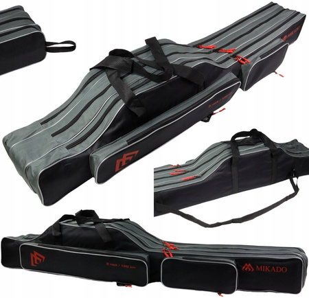 POKROWIEC - NA WĘDKI - 3 KOMOROWY 120cm CZARNY - op.1szt. MIKADO UWD-04203B-120