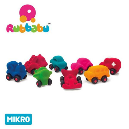 Rubbabu Zestaw 8 sensorycznych mikro - pojazdów (opakowanie zbiorcze 8 szt.)