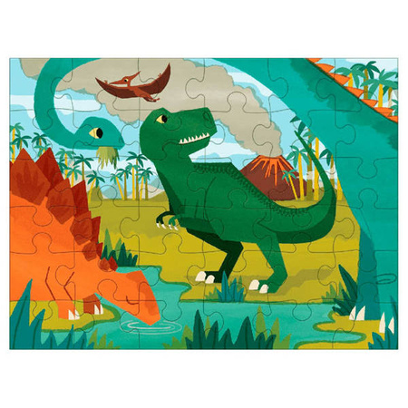 Mudpuppy Puzzle podróżne w woreczku Park dinozaurów 36 elementów 3+