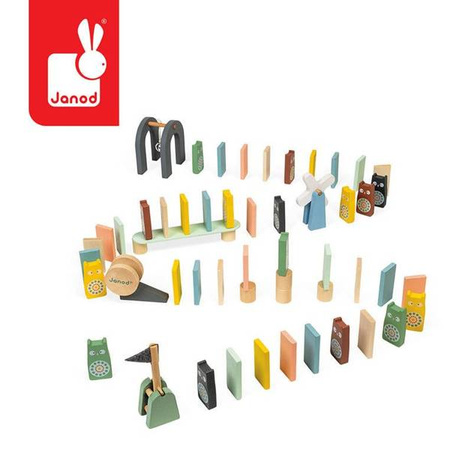 Drewniane domino Sweet Cocoon 100 elementów, Janod