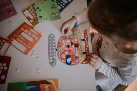 Zestaw kreatywny Mozaika Pojazdy 3+, Janod