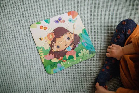 Puzzle progresywne w walizce Pory roku 4 układanki – 6, 9, 12 i 16 elementów 3+, Janod