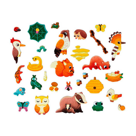 Układanka drewniana magnetyczna z 30 magnesami Drzewo, Janod