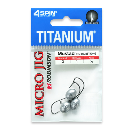 Główki Jigowe Titanium Micro, rozm. 1, 5g (3szt) Robinson 04-M-001-50