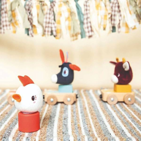 LILLIPUTIENS Zestaw 3 drewnianych pojazdów Farma 12+