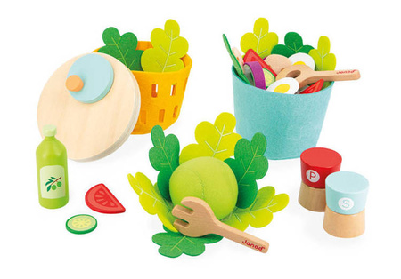 Filcowy zestaw do przyrządzania sałatki 3+, Janod