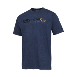 SIGNATURE LOGO T-SHIRT L BLUE MELANGE Savage Gear (73656)