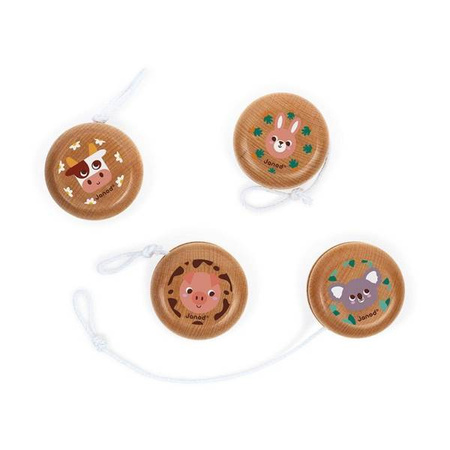 Drewniane jojo Pocket 5+, opakowanie zbiorcze 28 sztuk (4 rodzaje), Janod