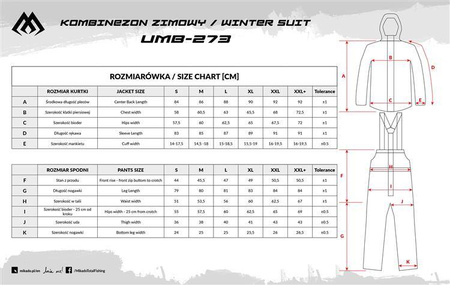 KOMBINEZON ZIMOWY -MIKADO - XXL+ - op.1 kpl. UMB-273-XXL+