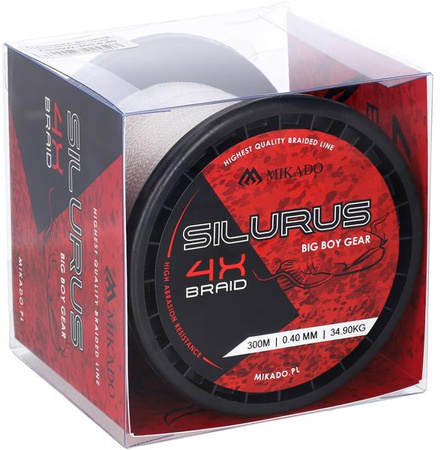 PLECIONKA NA SUMA SILURUS 4 X BRAID (WHITE) 0.35mm\33.40kg\300m - op.1szp. MIKADO ZSI00W-300-0.35