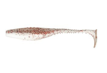Ripper  Belly Fish PRO - RED PEPPER 3"/7,5cm 4szt./bag WHITE/CLEAR red glitter     DRAGON CHE-BF30D-10-930