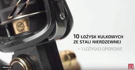 Kołowrotek TEAM SL1125i 25 10BB+Inf.AR C6 carbon, szp.alu.płytka DRAGON CHT-15-29-125