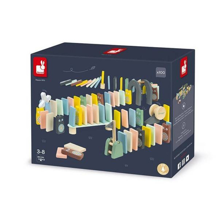 Drewniane domino Sweet Cocoon 100 elementów, Janod