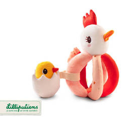 LILLIPUTIENS Grzechotka-chwytak Kokoszka Paulette 6 m+