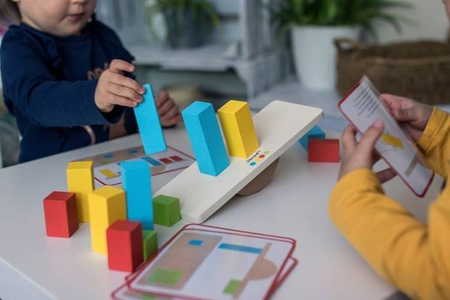 Drewniana równoważnia z 16 klockami Essentiel, Janod