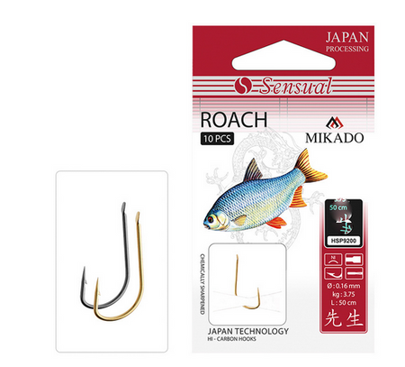 HACZYK SENSUAL - ROACH Nr 6 G / 0.16mm / 70cm - torebka 10szt. MIKADO HSP9200-6G-016