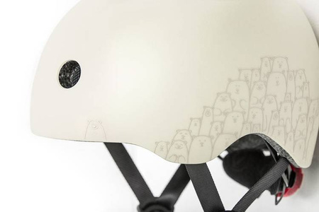 SCOOTANDRIDE Kask z odblaskami XXS-S dla dzieci 1-5 lat Ash Bear