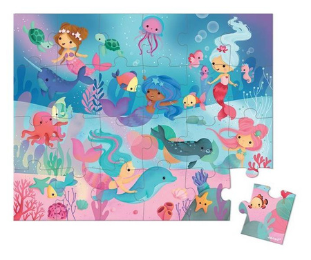 Puzzle w walizce Syreny 24 elementy 3+ Made in France, Janod