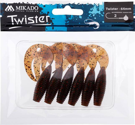 PRZYNĘTA - TWISTER 64mm/ BROWN PUMPKIN - op.6szt. MIKADO PMTBT-64-BP