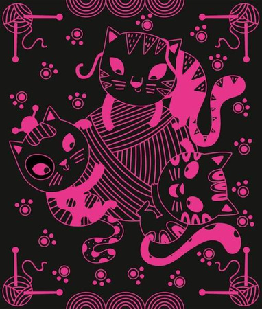 Zestaw kreatywny Do zdrapywania Koty 5+, Janod