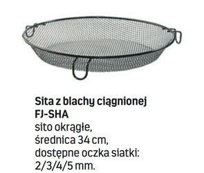SITO LUX OKRĄGŁE 34CM OCZKO 2X2MM JAXON FJ-SHA2X2