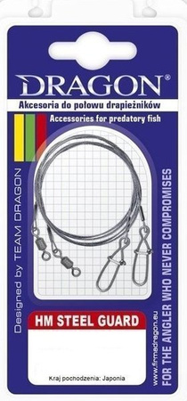 Przypon  HM 7x7 carbon/steel/Momoi 30cm 2 szt. 6kg STEEL GUARD DRAGON PDF-57-206-30