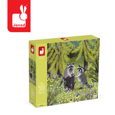 USZKODZONE OPAKOWANIE Puzzle artystyczne Psotne szopy 500 elementów 8+ Made in Poland, Janod