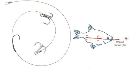 Systemik do martwej rybki - A.F.W. - 2 kotw.rozmiar1/hak rozmiar1 7 x 7 Surfstrand 18 kg 50 cm 1 szt. DRAGON PDF-54-001-1850