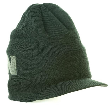 CZAPKA ZIMOWA Z DASZKIEM - CZARNA JAXON UJ-FXL