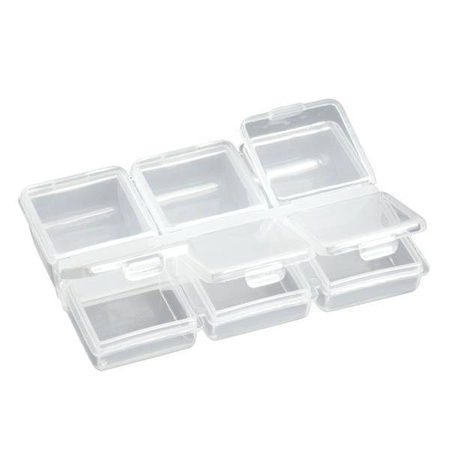 Pudełko twisterowe 8.8x6x1.5cm, 6 przegród Robinson 74-TW-022