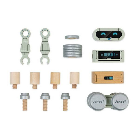 Drewniane roboty do składania ze śrubokrętem Brico'kids, Janod