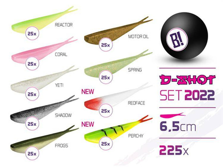 Zestaw przynęt BOMB D-SHOT set 2022 6,5cm / 225szt 6,5cm Delphin (101002968)