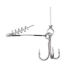 Dozbrojka z korkociągiem  - A.F.W. - kotw.rozmiar1/0 1 x 7 Surflon 20 kg  czarny 8 cm 2 szt.    DRAGON PDF-55-100-2008