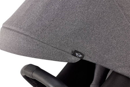 MINI by Easywalker Buggy TURN Kompaktowy wózek spacerowy z obrotowym siedziskiem 360° Soho Grey (z osłoną przeciwdeszczową w zestawie)