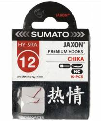 (R) HACZYKI SUMATO CHIKA 12 CZERWONE+PRZYPON 0,14 1X10SZT JAXON HY-SRA12