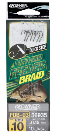 (R) PRZYPON OWNER METHOD FEEDER FDB-03 HACZYK 10+PLECIONKA 0,15 MM 1X6SZT HO-FDB0310